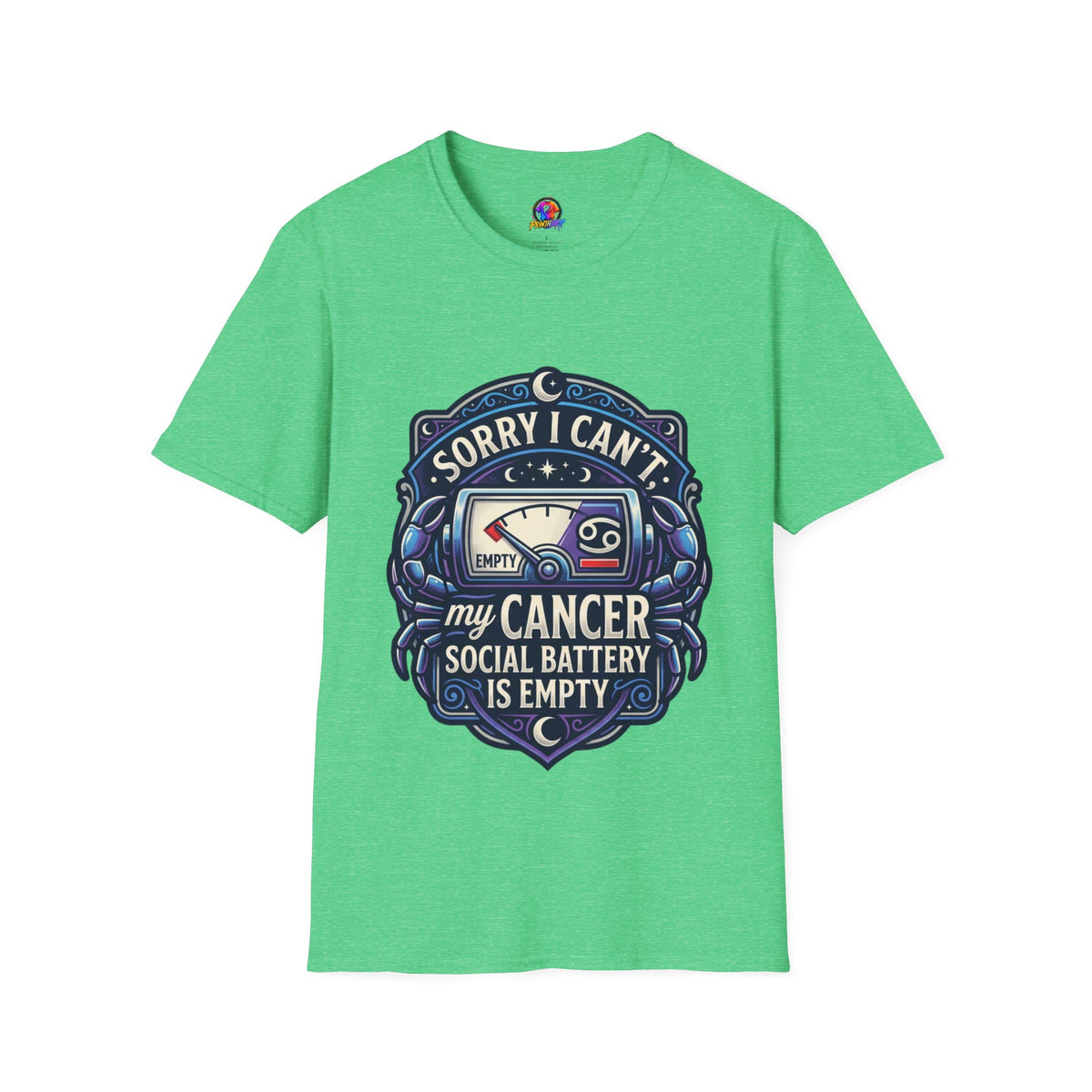 Cancer Support T-Shirt — "Sorry I Can't, My Cancer Social Battery Is Empty"