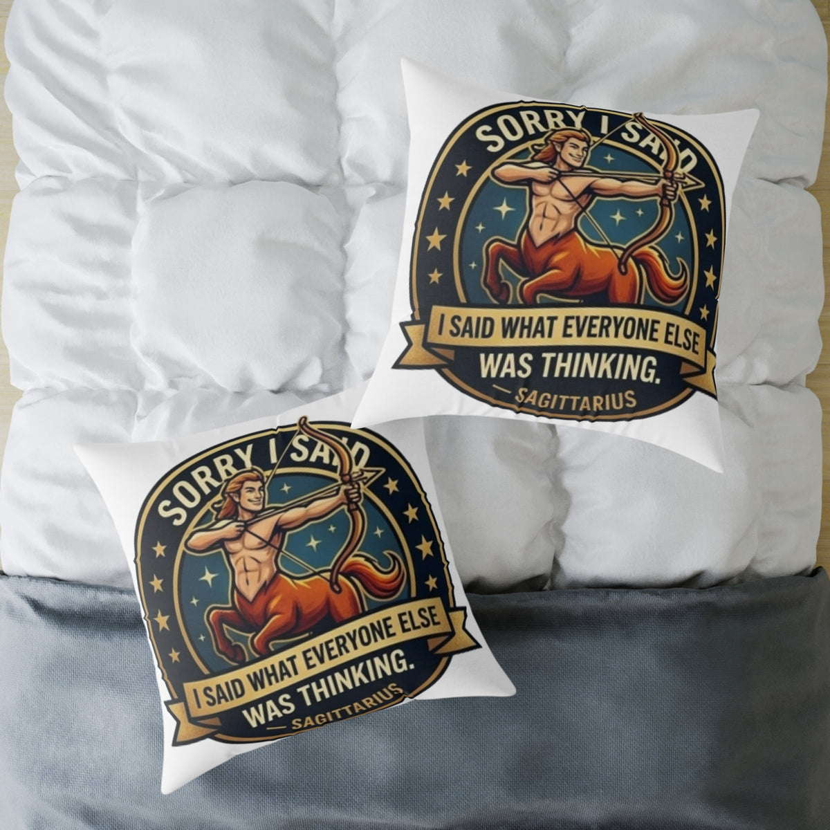 Sagittarius Zodiac Sorry I Said Square Poly Canvas Pillow
