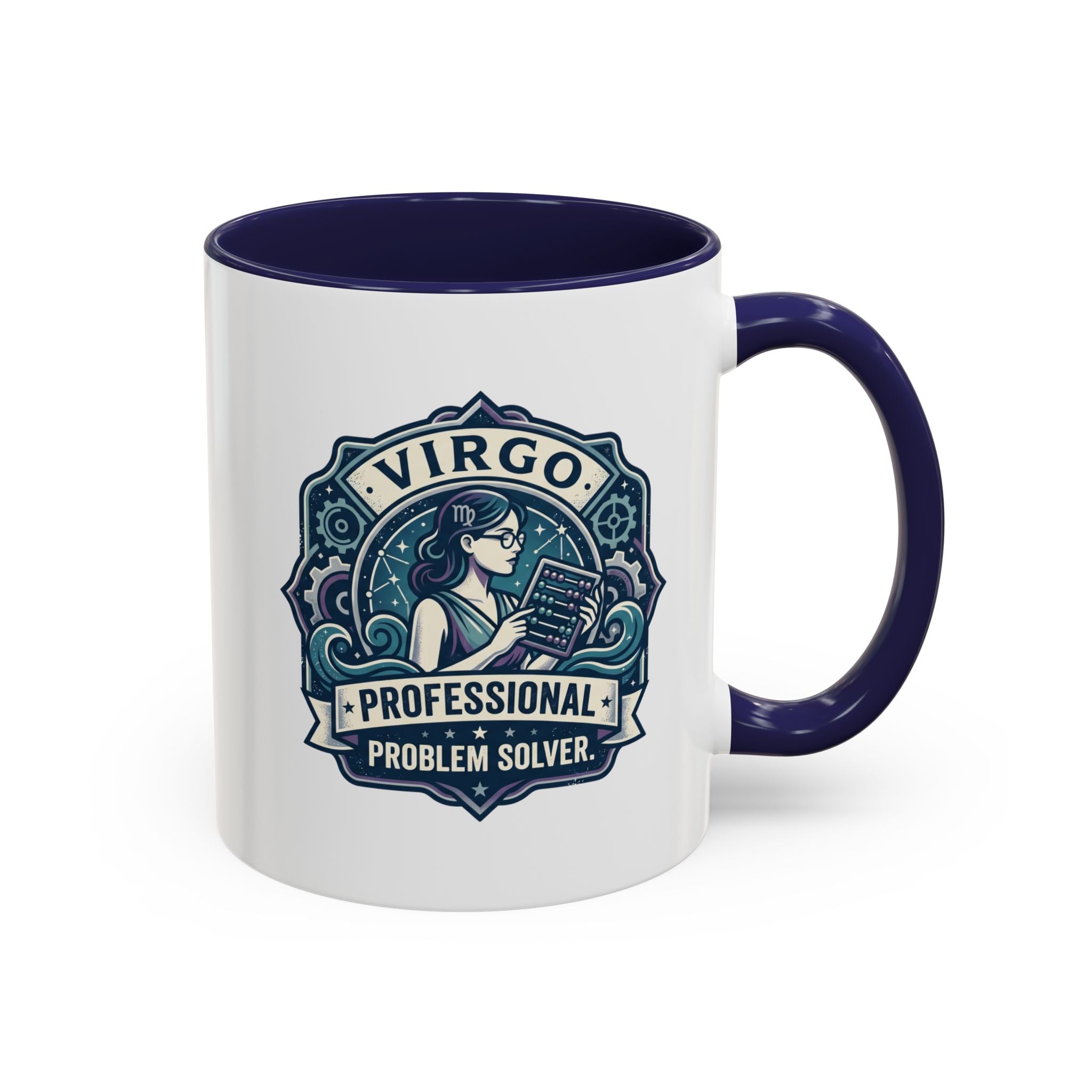 Virgo 'Professional Problem Solver' Accent Coffee Mug — Zodiac Astrology Gift