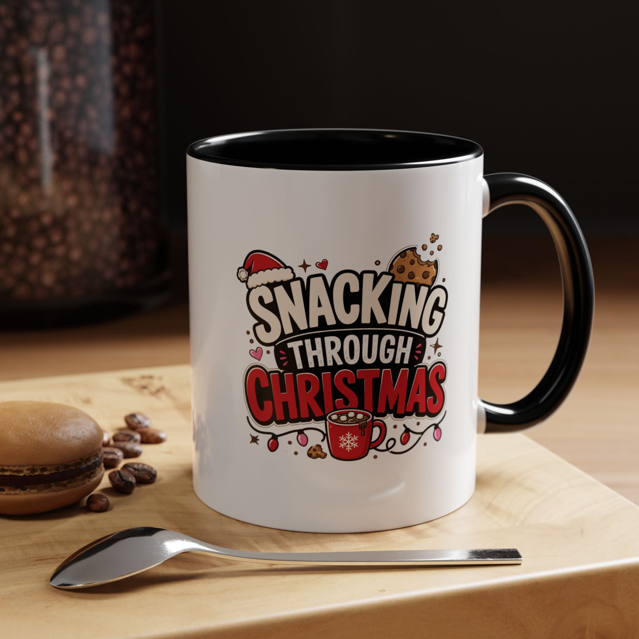 Modern Day Christmas Snacking Through Christmas Coffee Mug