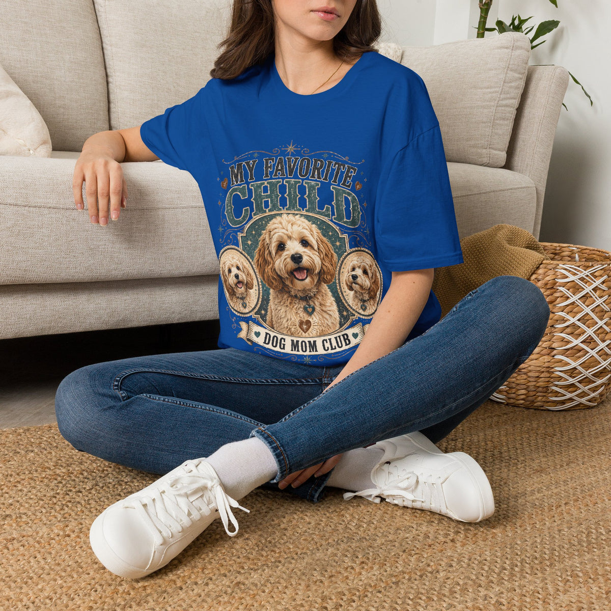 My Favorite Child Dog Mom T-Shirt — Cute Doodle Portrait Pet Lover Tee
