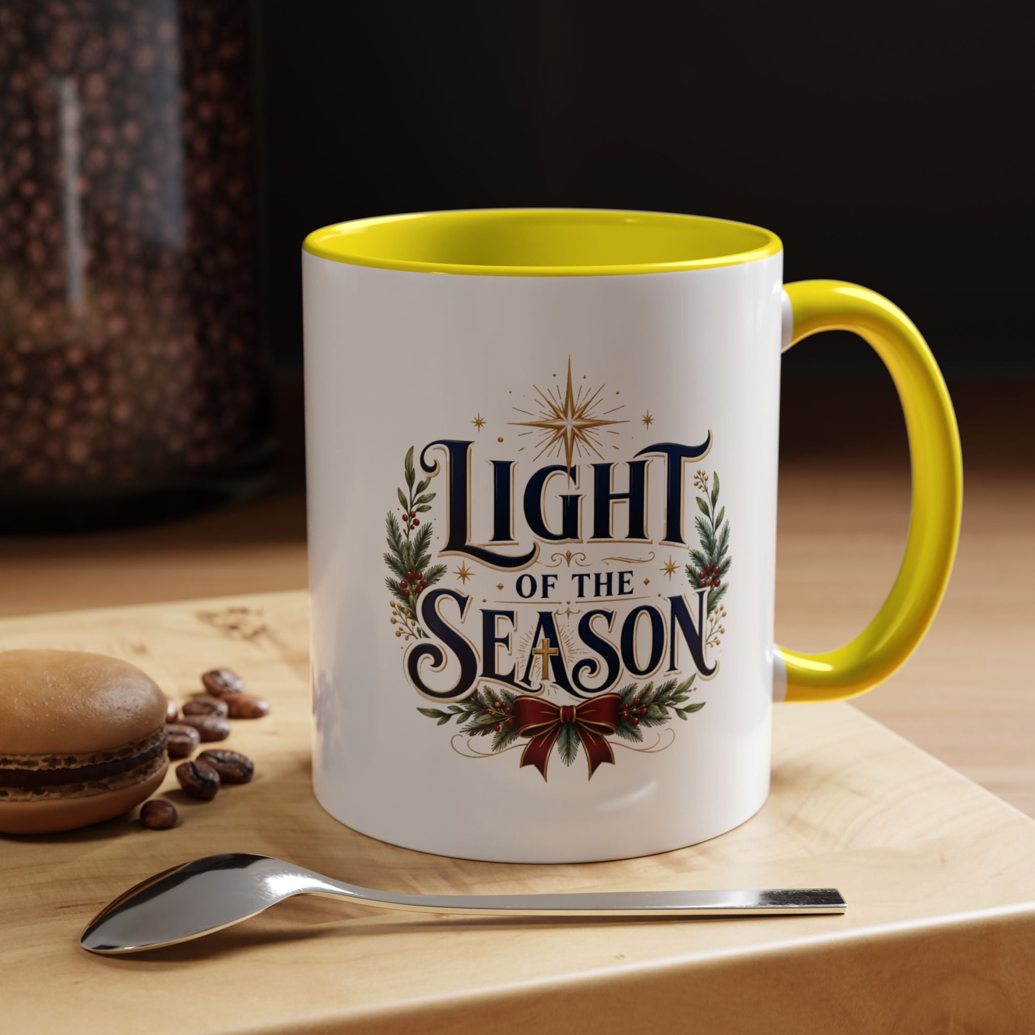 Christmas Light of the Season Accent Coffee Mug — Holiday Christmas Tea Cup