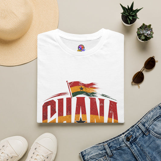 Ghana Flag Soccer T-Shirt — Retro Ghana Pride Football Tee