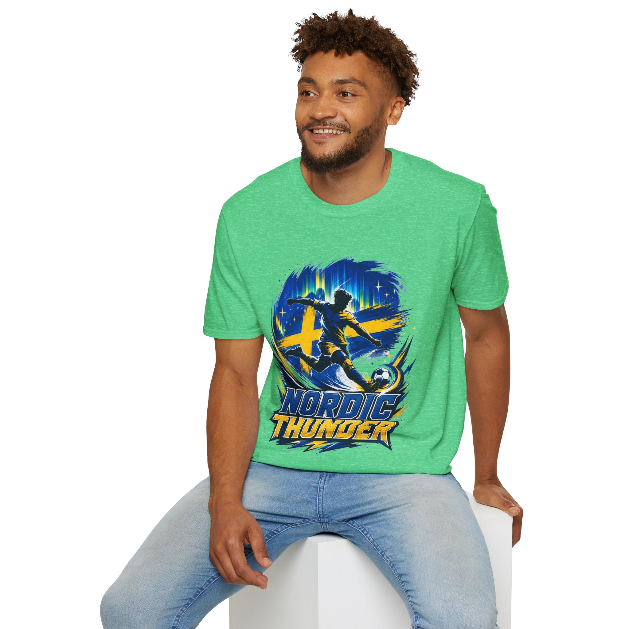 Sweden Nordic Thunder Soccer T-Shirt — Sweden Football Fan Tee