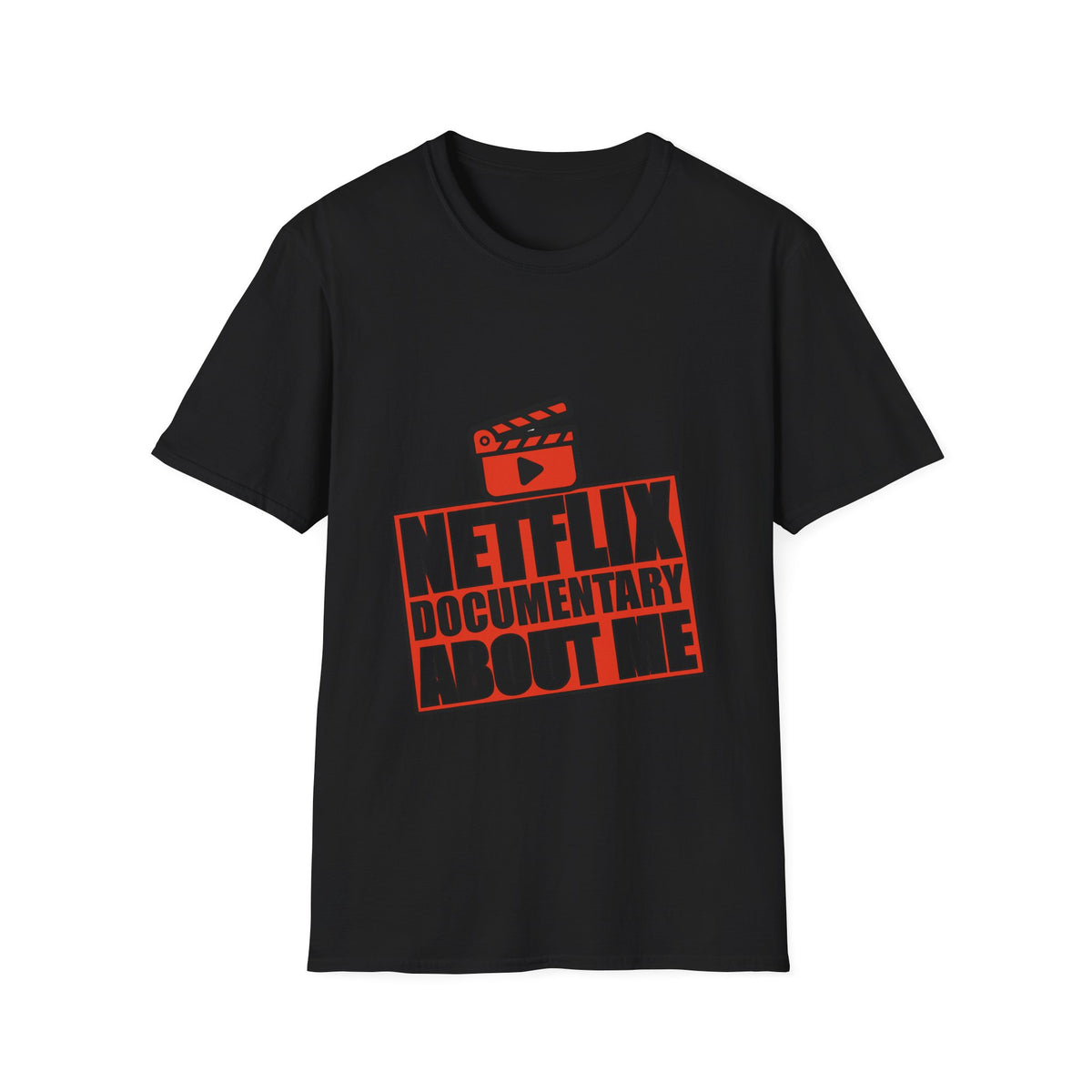 Netflix Documentary About Me Red Block Letter T-Shirt - Funny Sarcastic Pop Culture Tee - Trending Now - September 2026