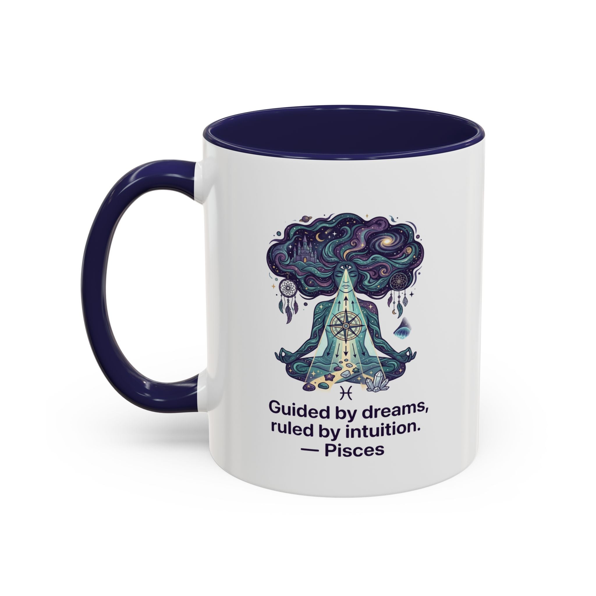 Pisces Zodiac Coffee Mug — "Guided by dreams, ruled by intuition" Accent Mug