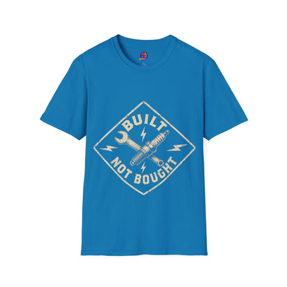 Built Not Bought T-Shirt — Vintage Mechanic Auto Repair Tee