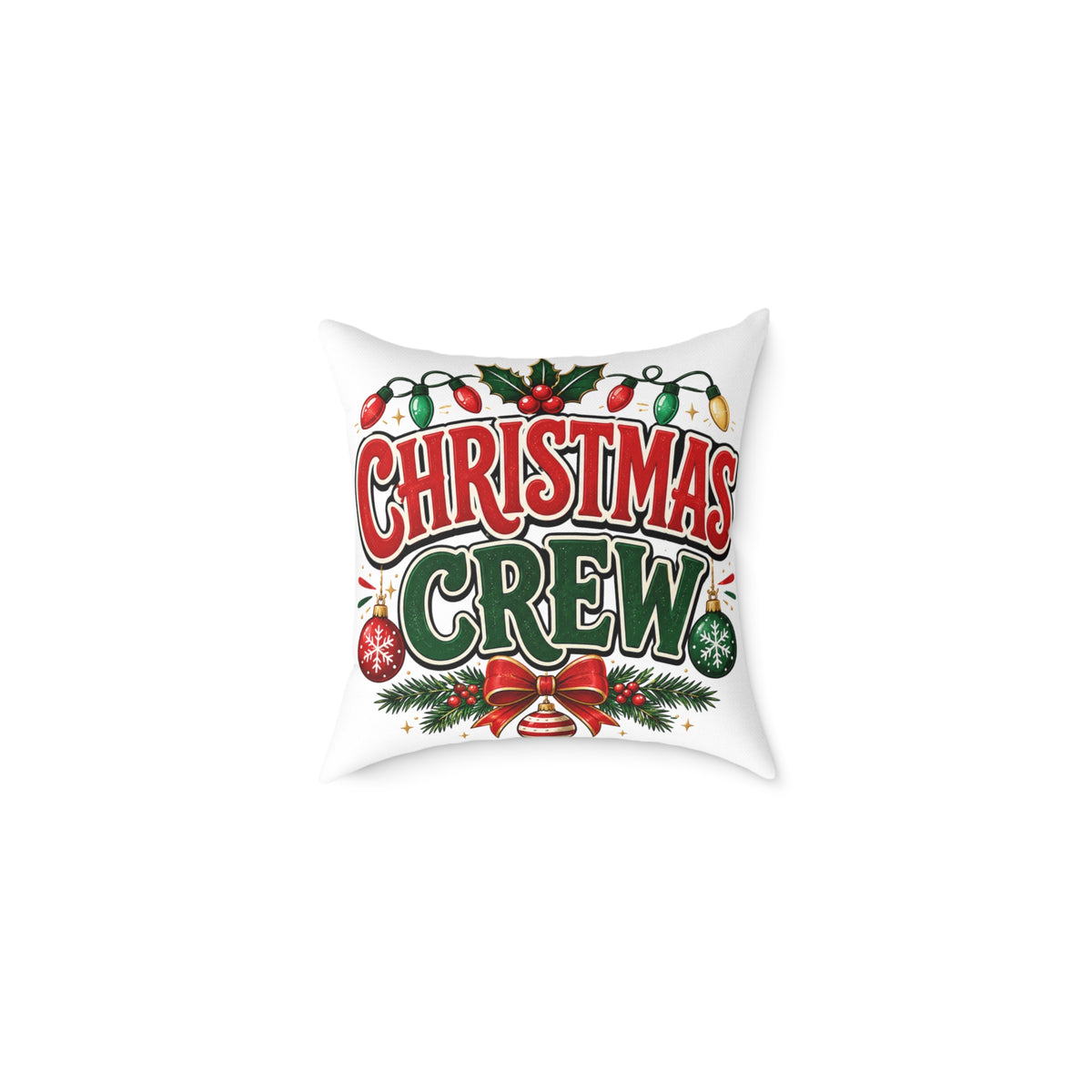 Christmas Crew Holiday Throw Pillow