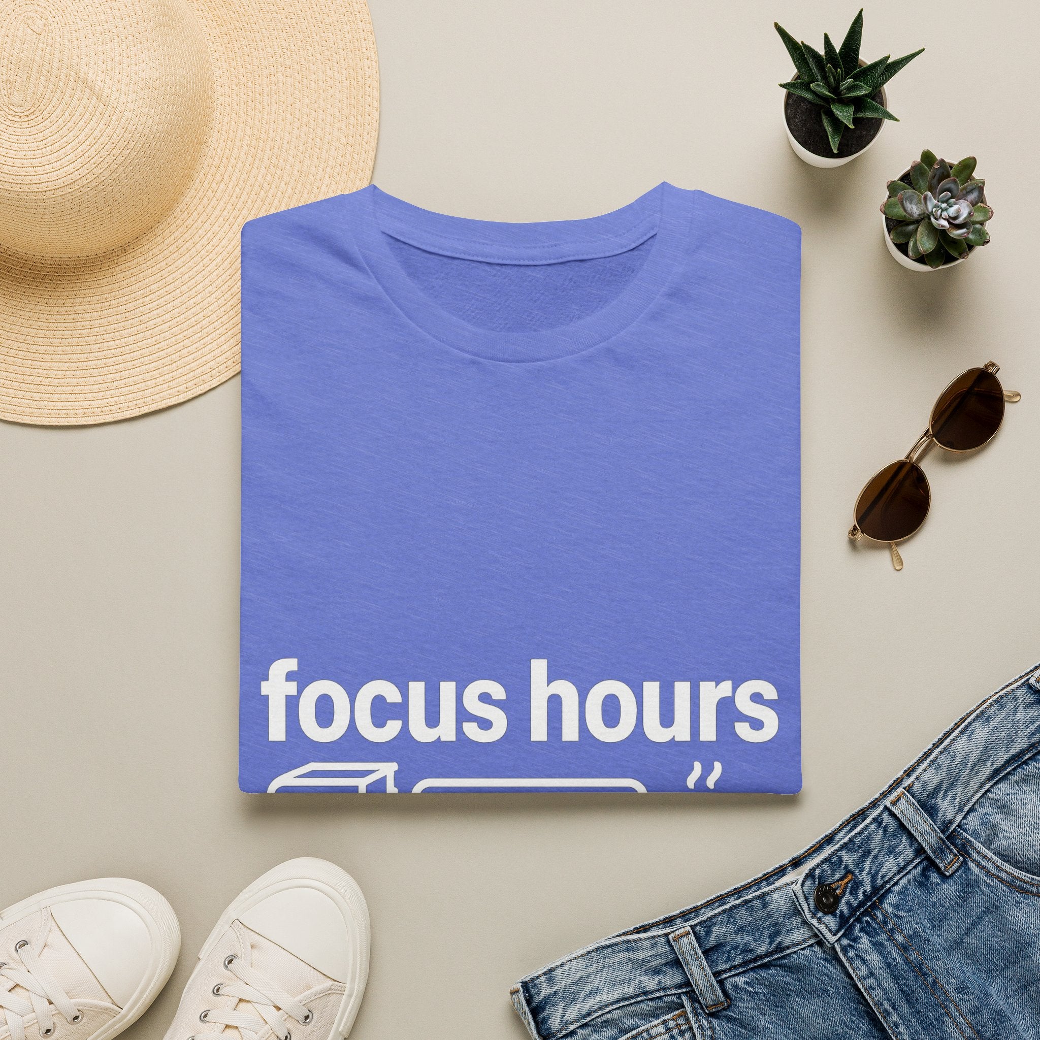 Focus Hours T-Shirt — "Focus Hours Currently Loading" Graphic Tee for Productivity & Remote Work - Trending Now - August 2026 Trends - Everyday T-Shirt